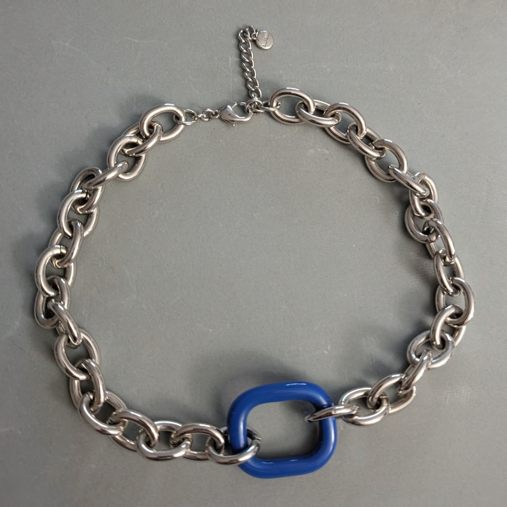 Alfani Silver Necklace with Blue Accent